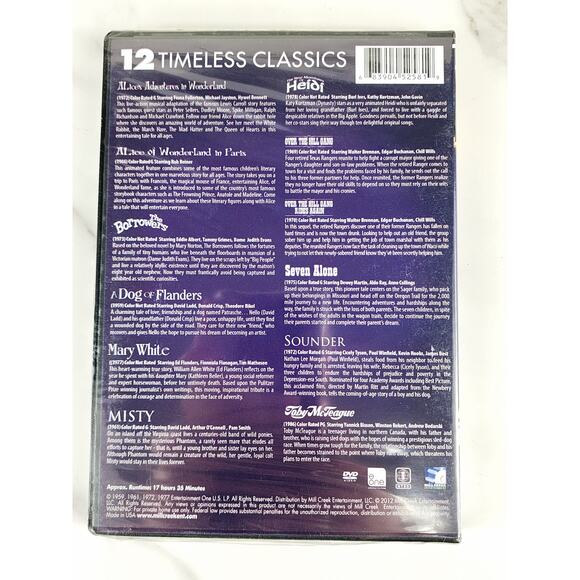 Movie 12 Timeless Classics DVD New Sealed 3 Disc Alice Adventures In Wonderland - Picture 4 of 11